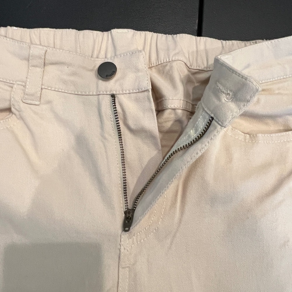 Pact Organic Cotton Wide Leg Pants Tan Beige Size M Sustainable Stretch - Picture 7 of 9